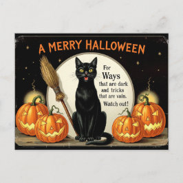 Vintage Spooks & Grins: A "Merry Halloween" Vykort