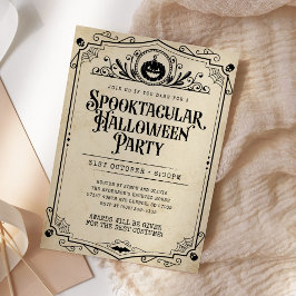 Vintage Spooktacular Halloween Costume Party Inbjudningar
