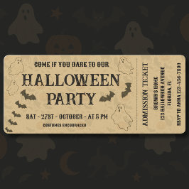 Vintage Spooky Halloween fest Biljett Inbjudningar