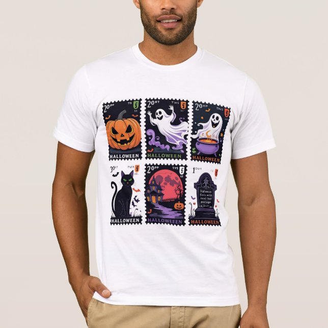 Vintage Spooky Halloween T Shirt (Framsida)