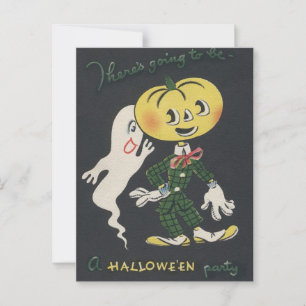 Vintage Spooky Halloween Vykort