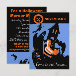 Vintage Spooky Mysterie Fest Skräddarsydd Text Inbjudningar