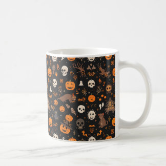 Vintage Spooky Pattern Coffee Mug - Classic Hallo Kaffemugg