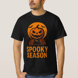 Vintage SPOOKY SEASON Jack-O'-Lantern Halloween T Shirt