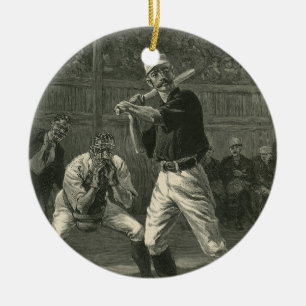 Vintage Sport, Basebollspelare av Thulstrup Julgransprydnad Keramik
