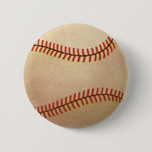 Vintage sport basebollspelare, catcher med handske knapp