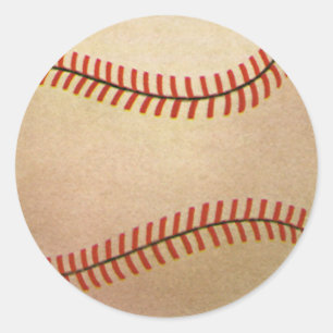 Vintage sport basebollspelare, catcher med handske runt klistermärke