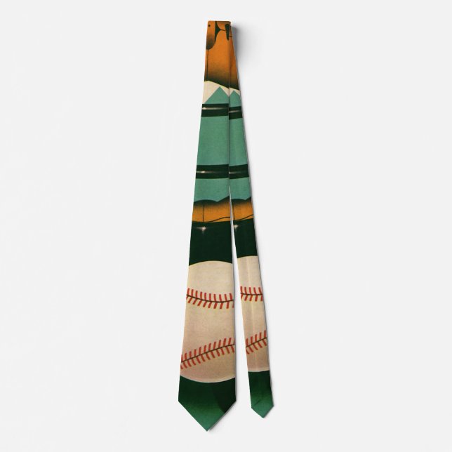 Vintage sport basebollspelare, catcher med handske slips (Framsida)