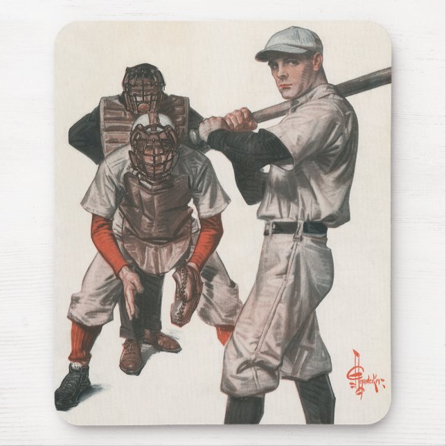 Vintage Sport Basebollspelare Musmatta (Framsidan)
