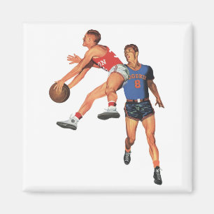 Vintage Sport, Basketbollspelare i en Match Magnet