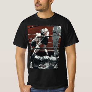 Vintage sport boxning, boxare slåss i ringen t-shirt