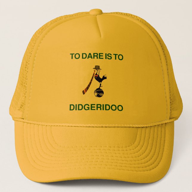 Vintage "Sport Emblem" med Didgeridoo Motif Keps (Framsida)