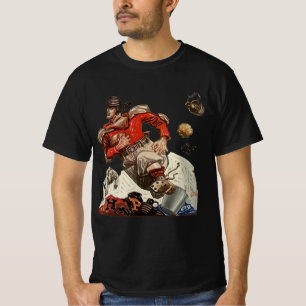 Vintage Sport Fotboll Quarterback Spelare Springan Tee