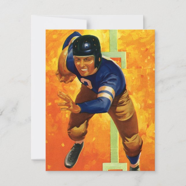Vintage sport fotbollsspelare quarterback springer (Framsida)