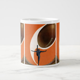 Vintage Sport, Fotbollsspelare Sparkar Bollen Jumbo Mugg