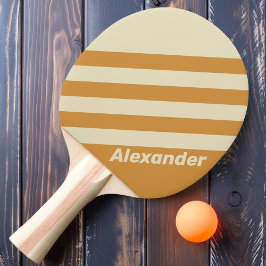 Vintage Sport Golden Horizon Dubbla Ränder medNamn Pingisracket