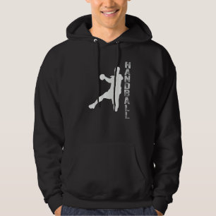 Vintage Sport Handboll Handboll Man Silhuett Hoodie