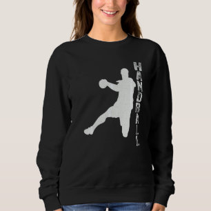 Vintage Sport Handboll Handboll Man Silhuett T Shirt