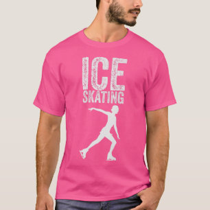 Vintage Sport Ice Skating Älskare Ice Skating Man T Shirt