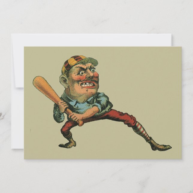 Vintage Sport, Ilsken Basebollspelare Slagman (Framsida)
