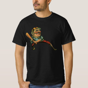 Vintage Sport, Ilsken Basebollspelare Slagman Tee