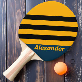 Vintage Sport Månljus Tidvattenränder med namn Pingisracket