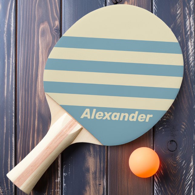 Vintage Sport Ocean-ränder med namn Pingisracket (Skapare uppladdad)