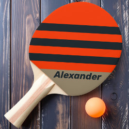 Vintage Sport Ökenängsrandiga med namn Pingisracket