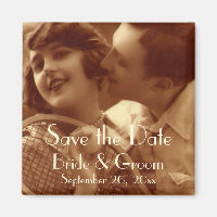 Vintage Sport Tennis, Bröllop Save the Date