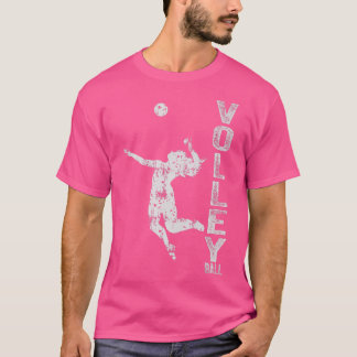 Vintage Sport Volleyball Älskare Volleyball Woman  T Shirt