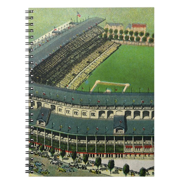 Vintage sportbasebollstadion, Flygvy Anteckningsbok (Framsidan)