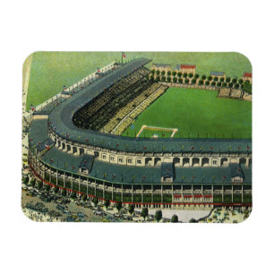 Vintage sportbasebollstadion, Flygvy Magnet