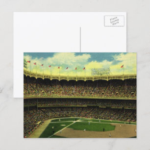 Vintage Sporterar Baseball Stadium med Crowley Vykort