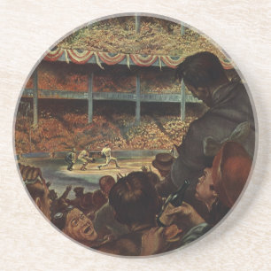 Vintage sportfans i en basebollstadion underlägg sandsten