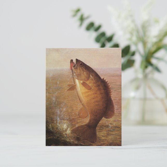 Vintage Sportfiske, Largemouth Brown Bass Fish (Stående Fram)