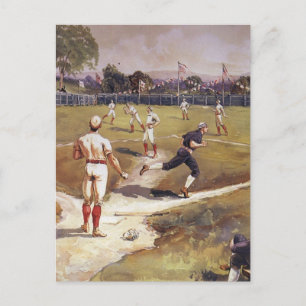 Vintage Sports Baseball Game av Henry Sandham Vykort
