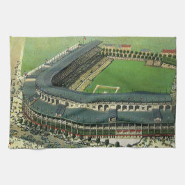 Vintage Sports Baseball Stadium, flygvy Kökshandduk