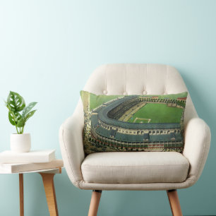 Vintage Sports Baseball Stadium, flygvy Lumbarkudde