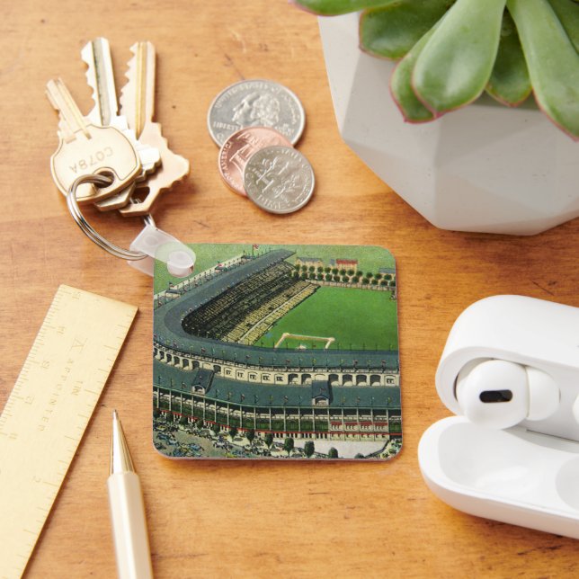 Vintage Sports Baseball Stadium, flygvy Nyckelring (Skrivbord)