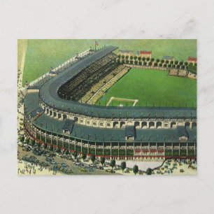Vintage Sports Baseball Stadium, flygvy Vykort