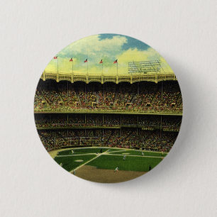 Vintage Sports Baseball Stadium med Crowds Knapp