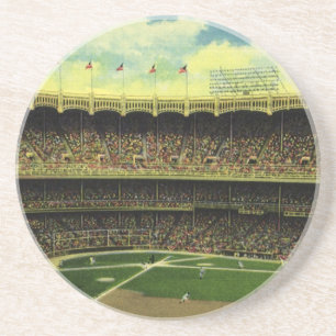 Vintage Sports Baseball Stadium med Crowds Underlägg