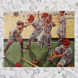 Vintage Sports Baseball-teamet, Boys Roughhouse Pussel