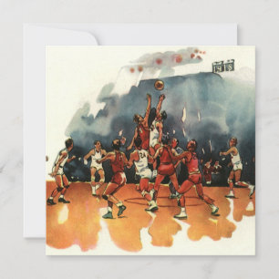 Vintage Sports Basketball-spel, basketspelare