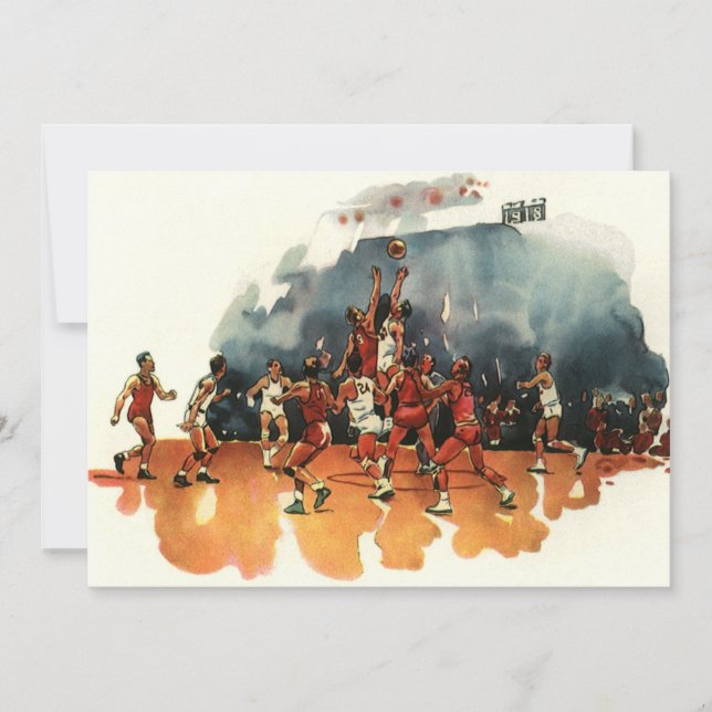 Vintage Sports Basketball-spel, basketspelare (Framsida)