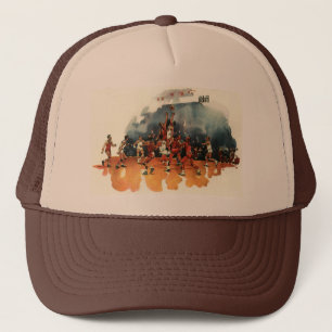 Vintage Sports Basketball-spel, basketspelare Keps