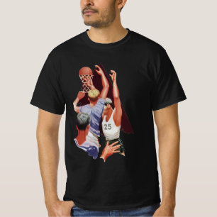 Vintage Sports, basketspelare i ett spel T-shirt