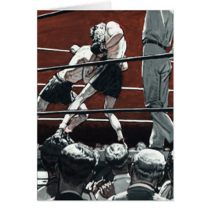 Vintage Sports Boxing, Boxers Fiat i Ring Hälsningskort