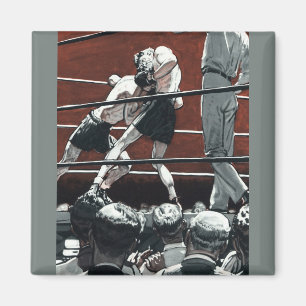 Vintage Sports Boxing, Boxers Fiat i Ring Magnet