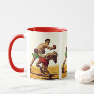 Vintage Sports Boxing, Boxers in a Fight Mugg